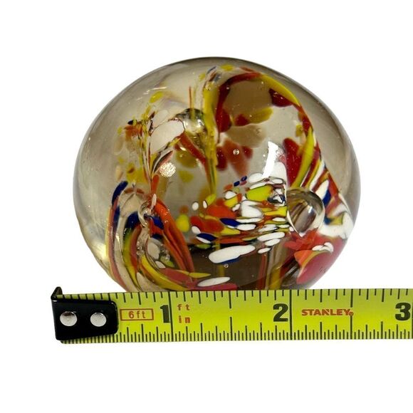 VTG Hand blown Art Glass Paperweight MCM Boho 106 - Picture 7 of 7